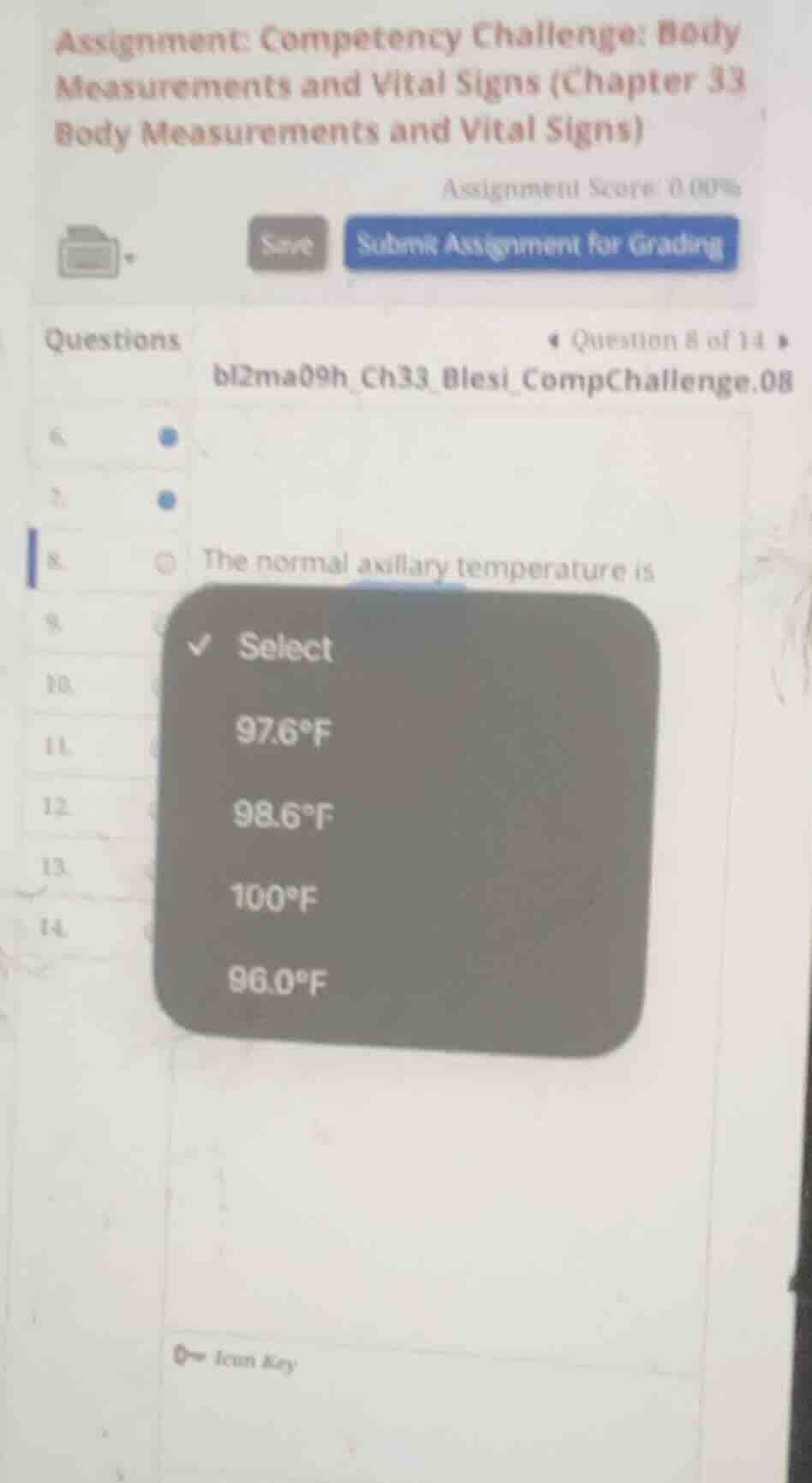 assignment: competency challenge: body measurements and vital signs (ch…