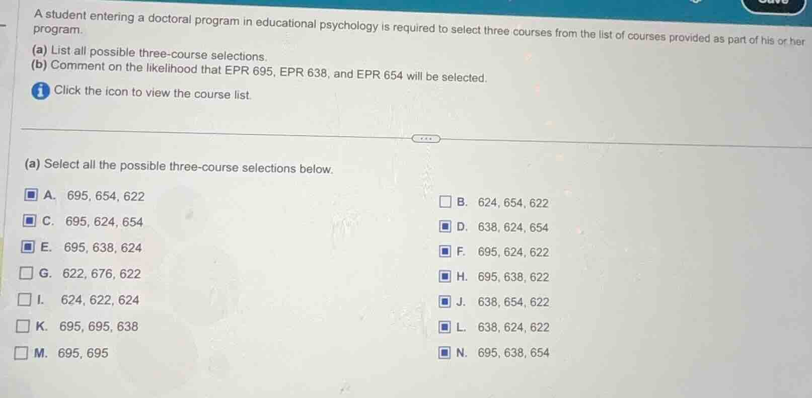 a student entering a doctoral program in educational psychology is requ…