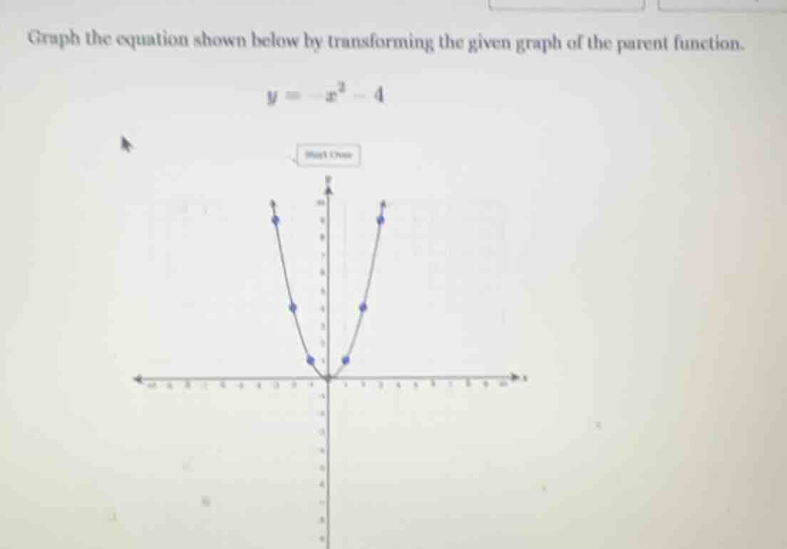 graph the equation shown below by transforming the given graph of the p…