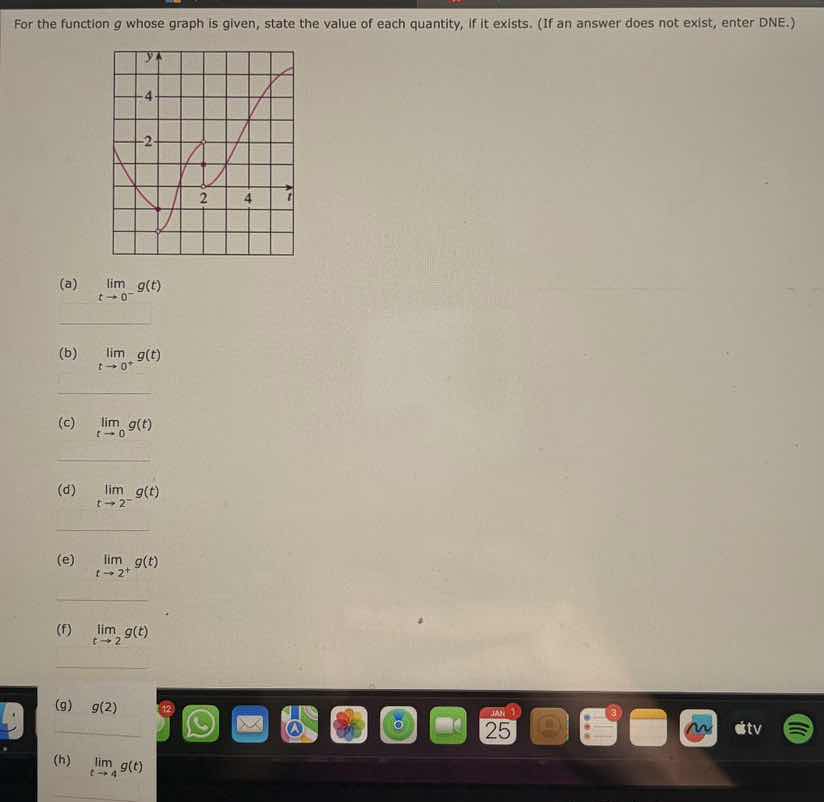 for the function g whose graph is given, state the value of each quanti…