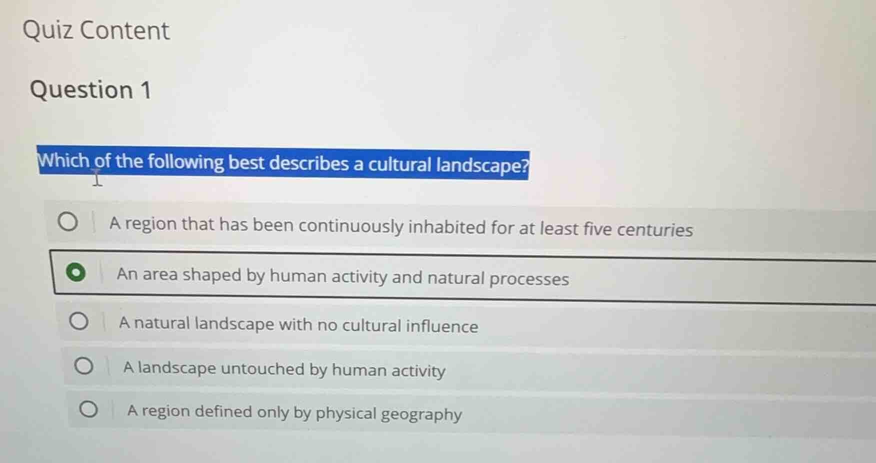 quiz content question 1 which of the following best describes a cultura…