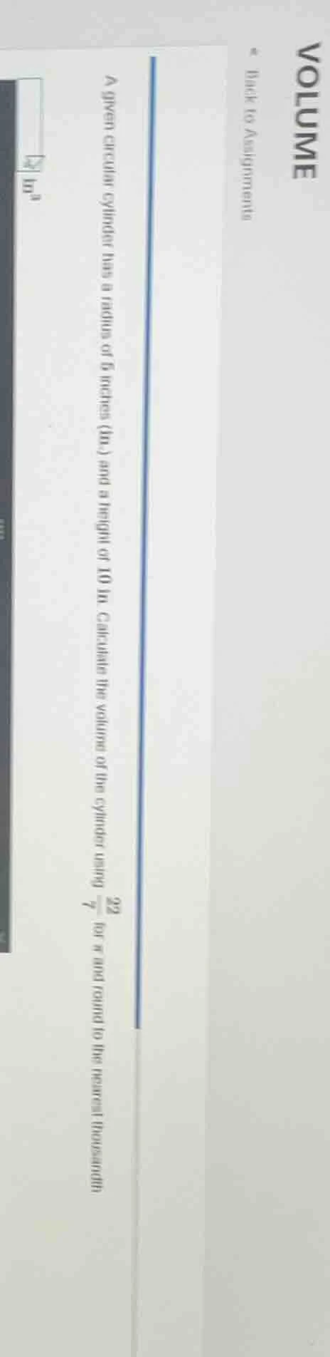 a given circular cylinder has a radius of 5 inches (in) and a height of…