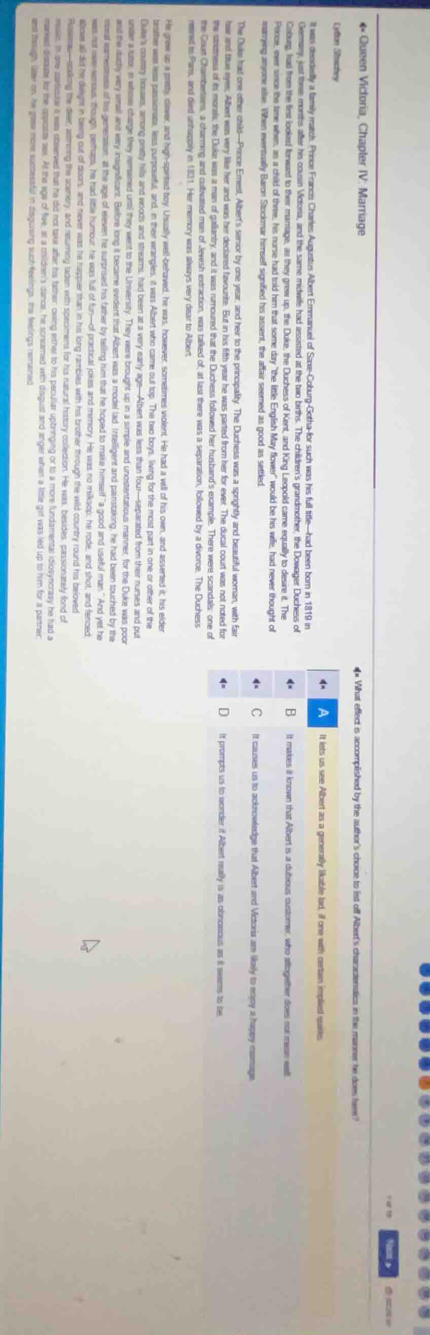 ◆ queen victoria, chapter iv: marriage (upper secondary) germany, but t…