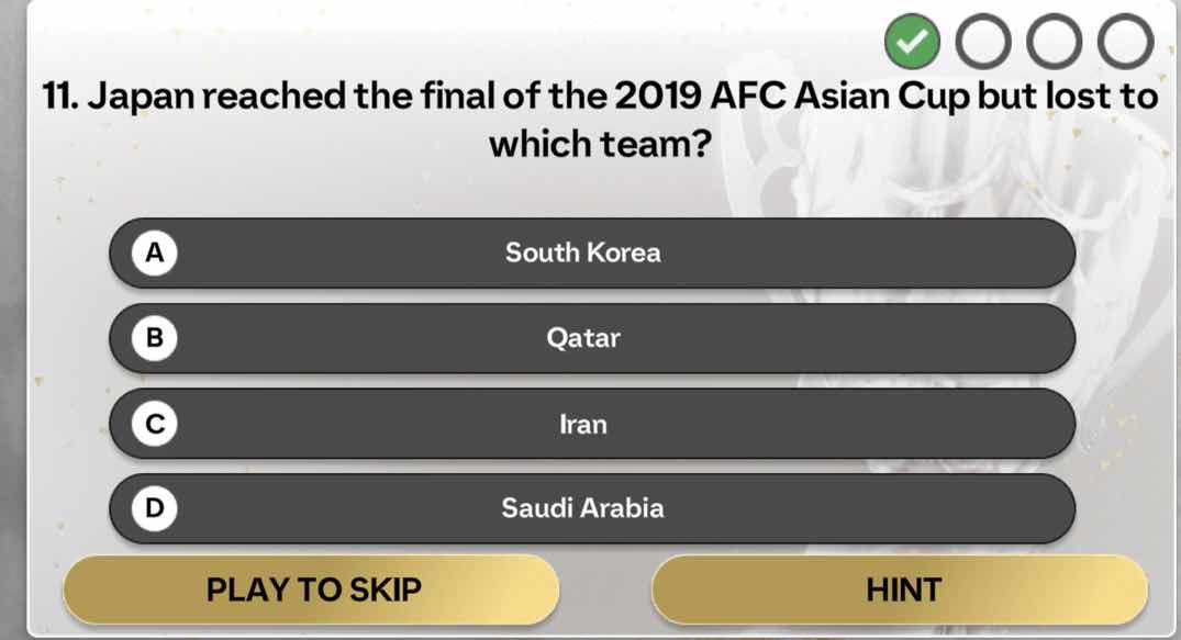 11. japan reached the final of the 2019 afc asian cup but lost to which…