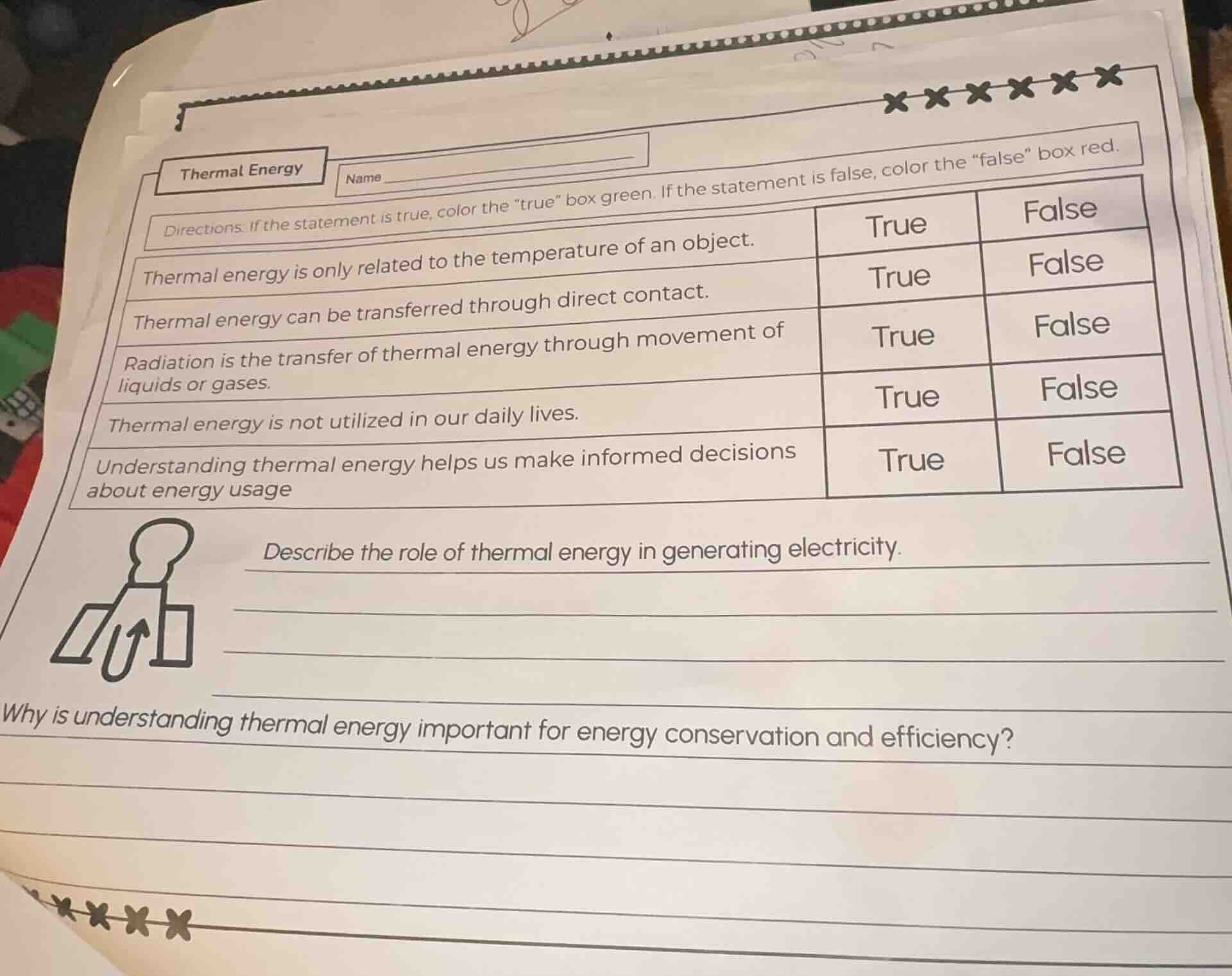 thermal energy name directions: if the statement is true, color the \tr…