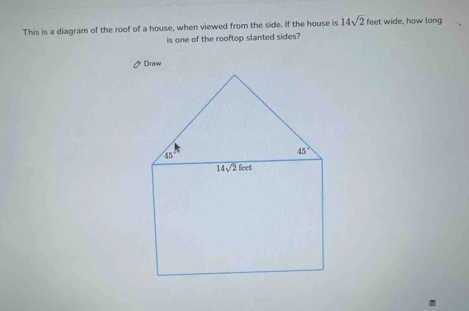 this is a diagram of the roof of a house, when viewed from the side. if…