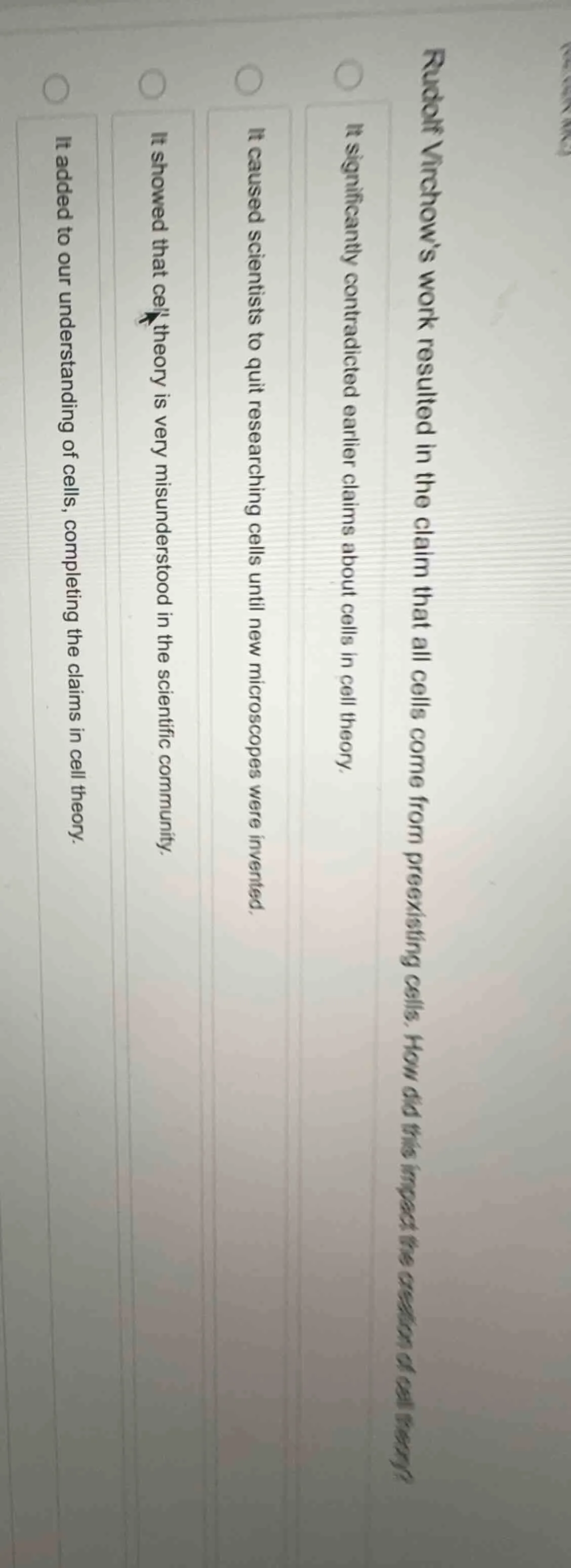 rudolf virchows work resulted in the claim that all cells come from pre…