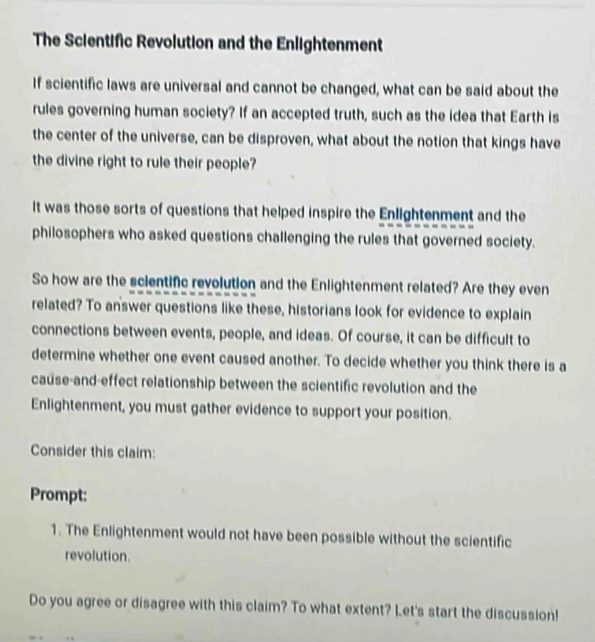 the scientific revolution and the enlightenment if scientific laws are …