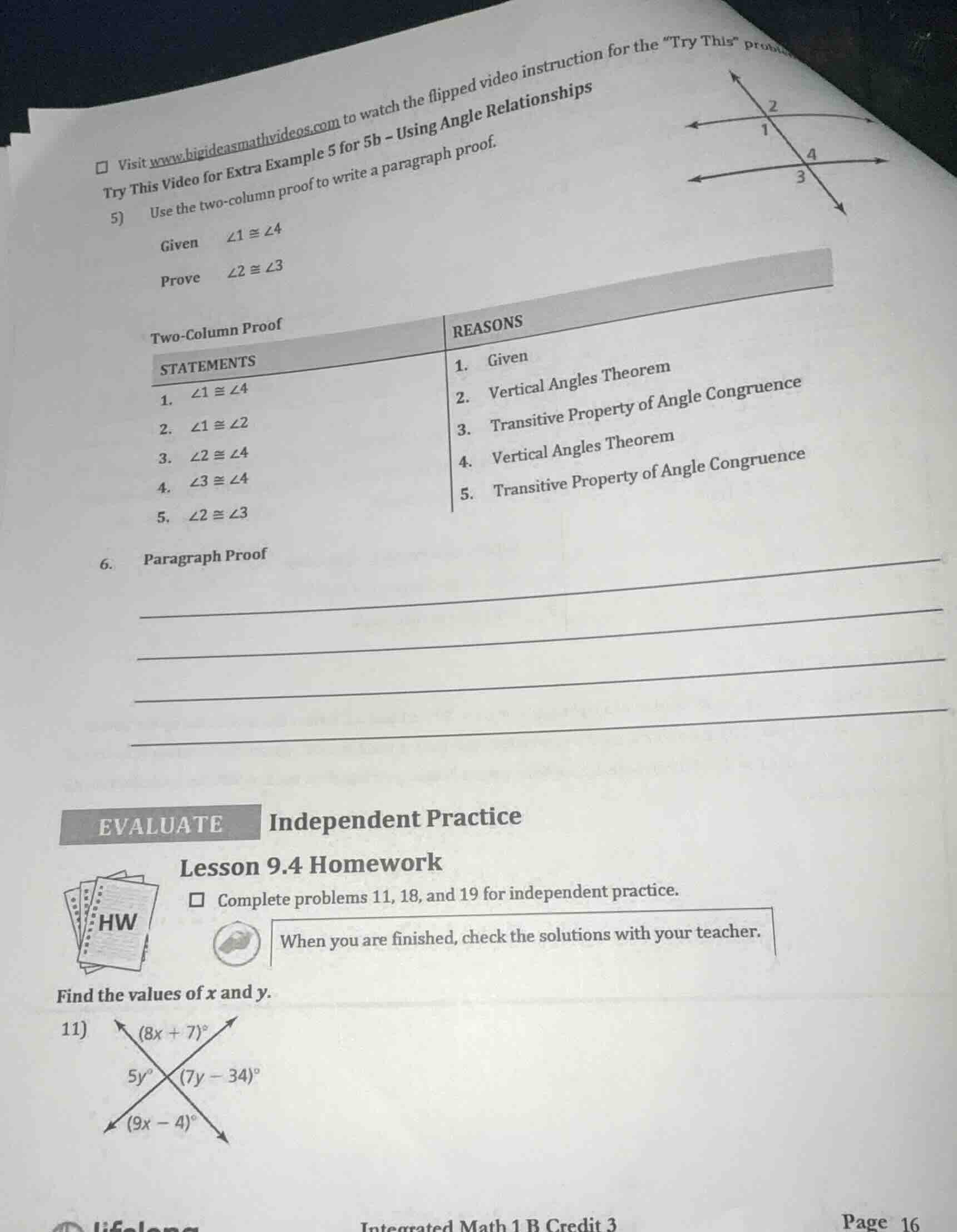 visit www.bigideasmathvideos.com to watch the flipped video instruction…