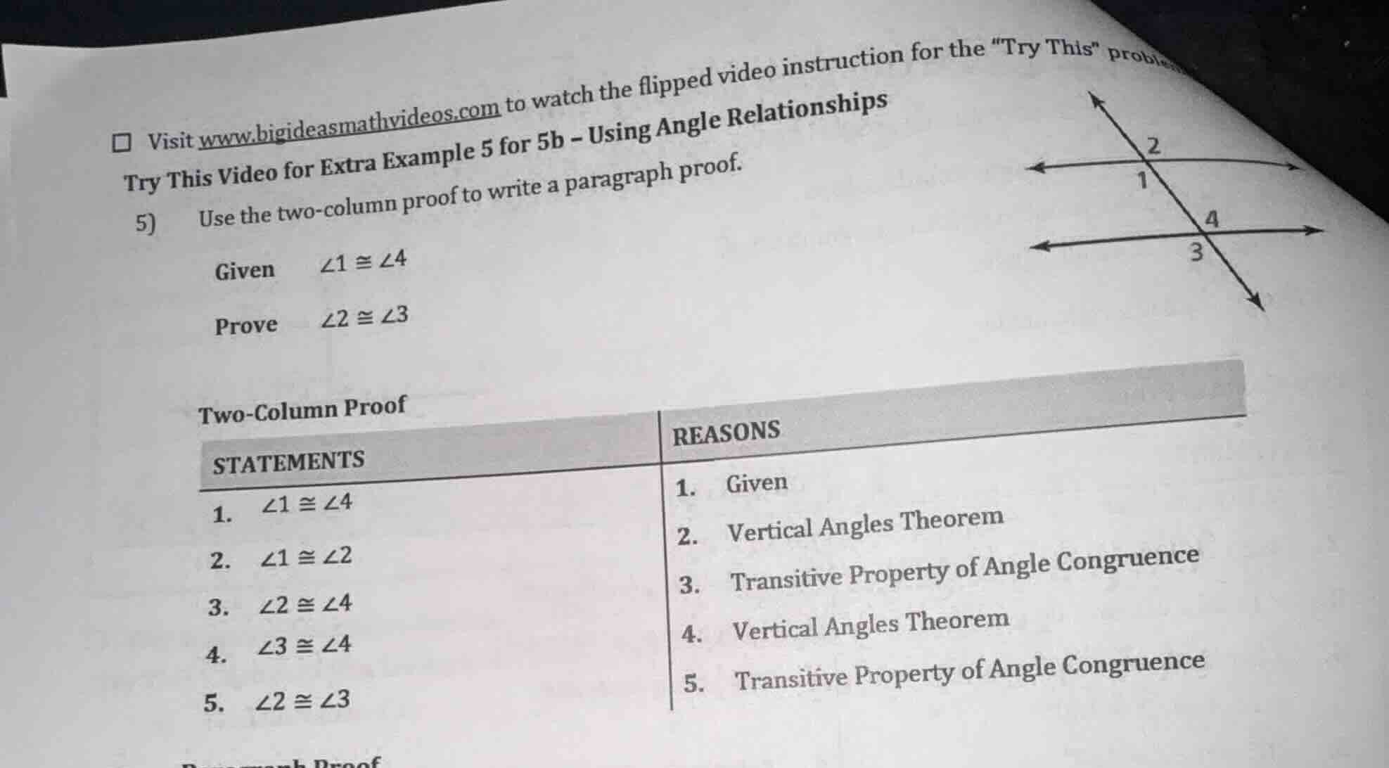 visit www.bigideasmathvideos.com to watch the flipped video instruction…