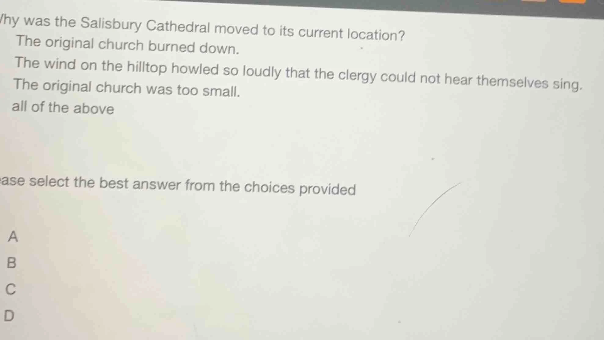 why was the salisbury cathedral moved to its current location? the orig…