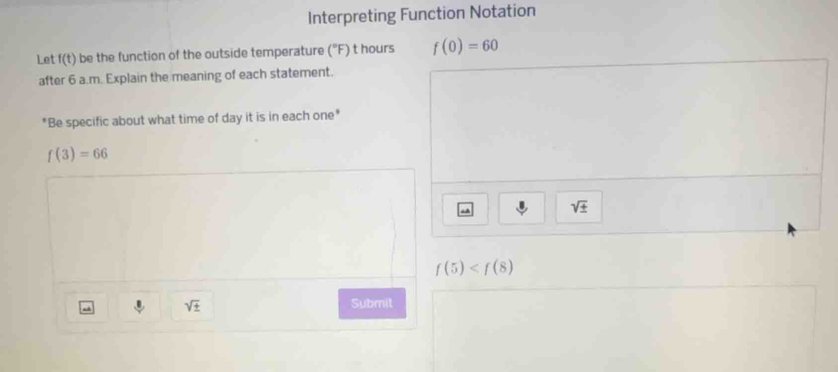 interpreting function notation let f(t) be the function of the outside …