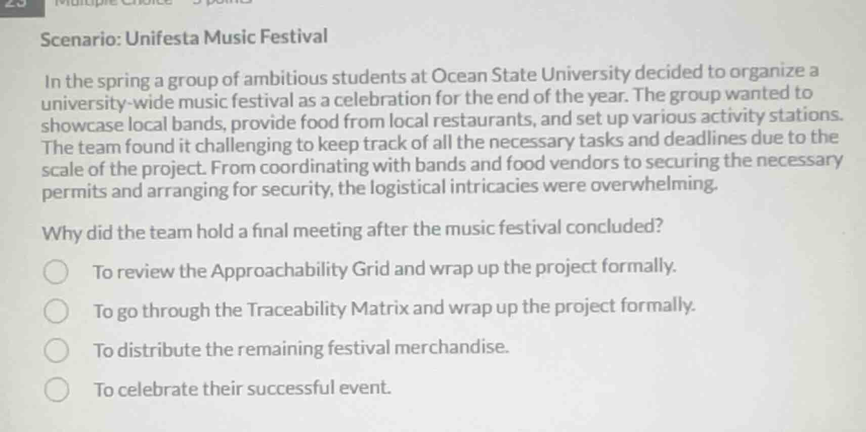 scenario: unifesta music festival in the spring a group of ambitious st…