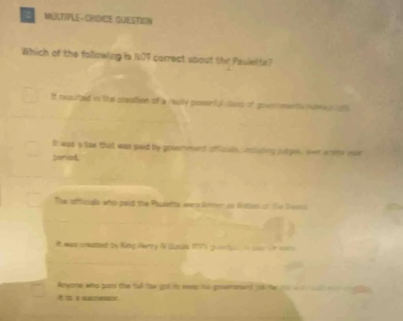 multiple - choice question which of the following is not correct about …