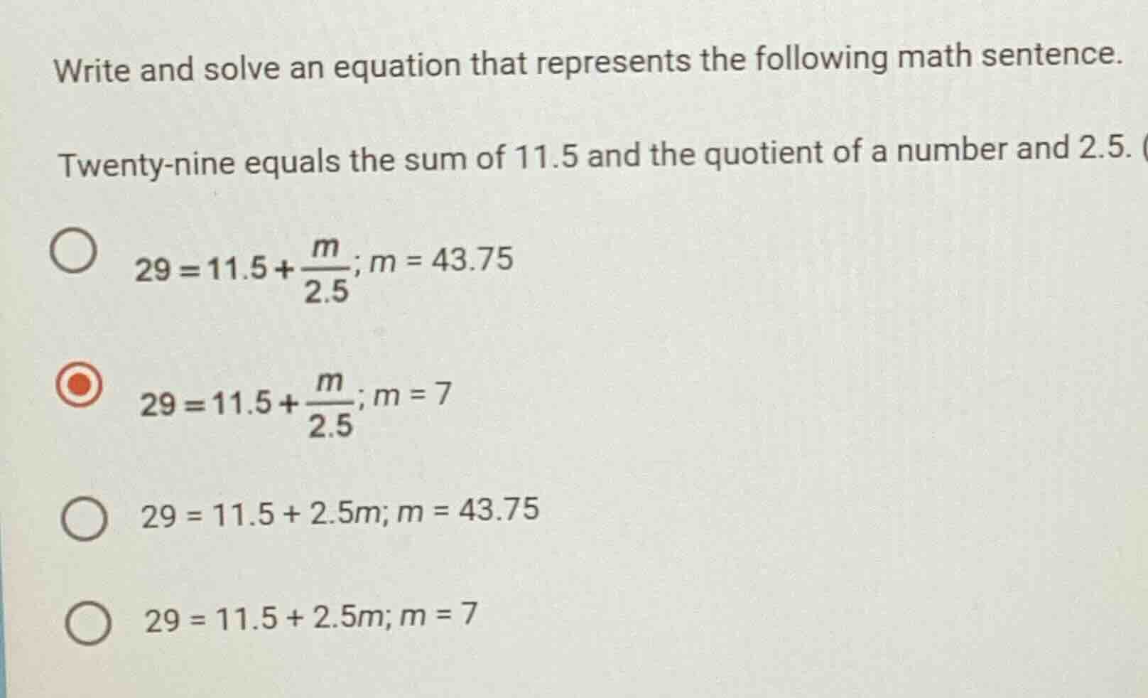 write and solve an equation that represents the following math sentence…