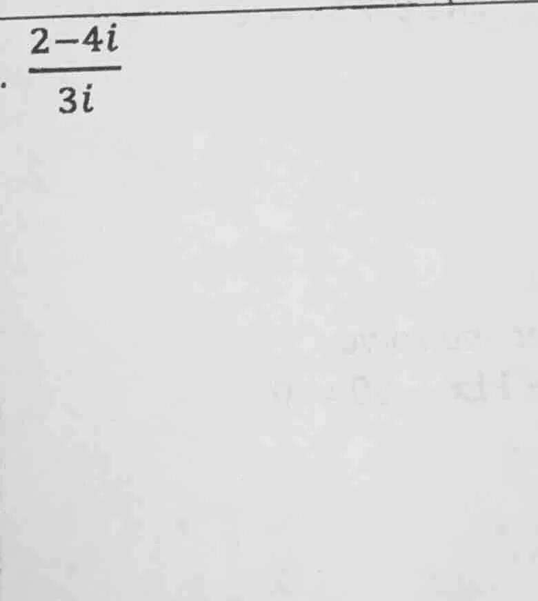 (\frac{2 - 4i}{3i})