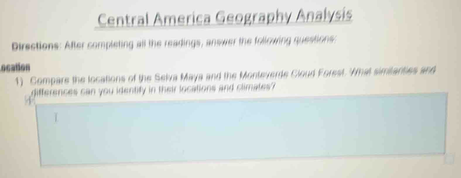 central america geography analysis directions: after completing all the…