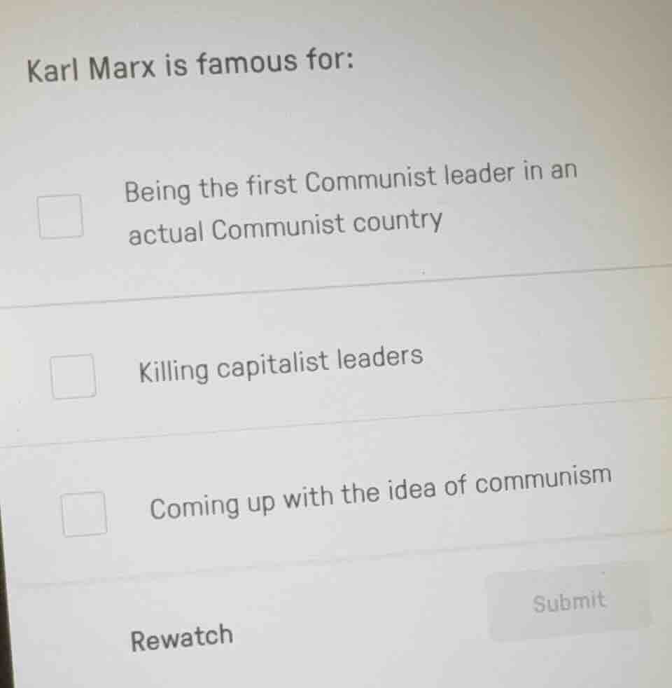 karl marx is famous for: being the first communist leader in an actual …