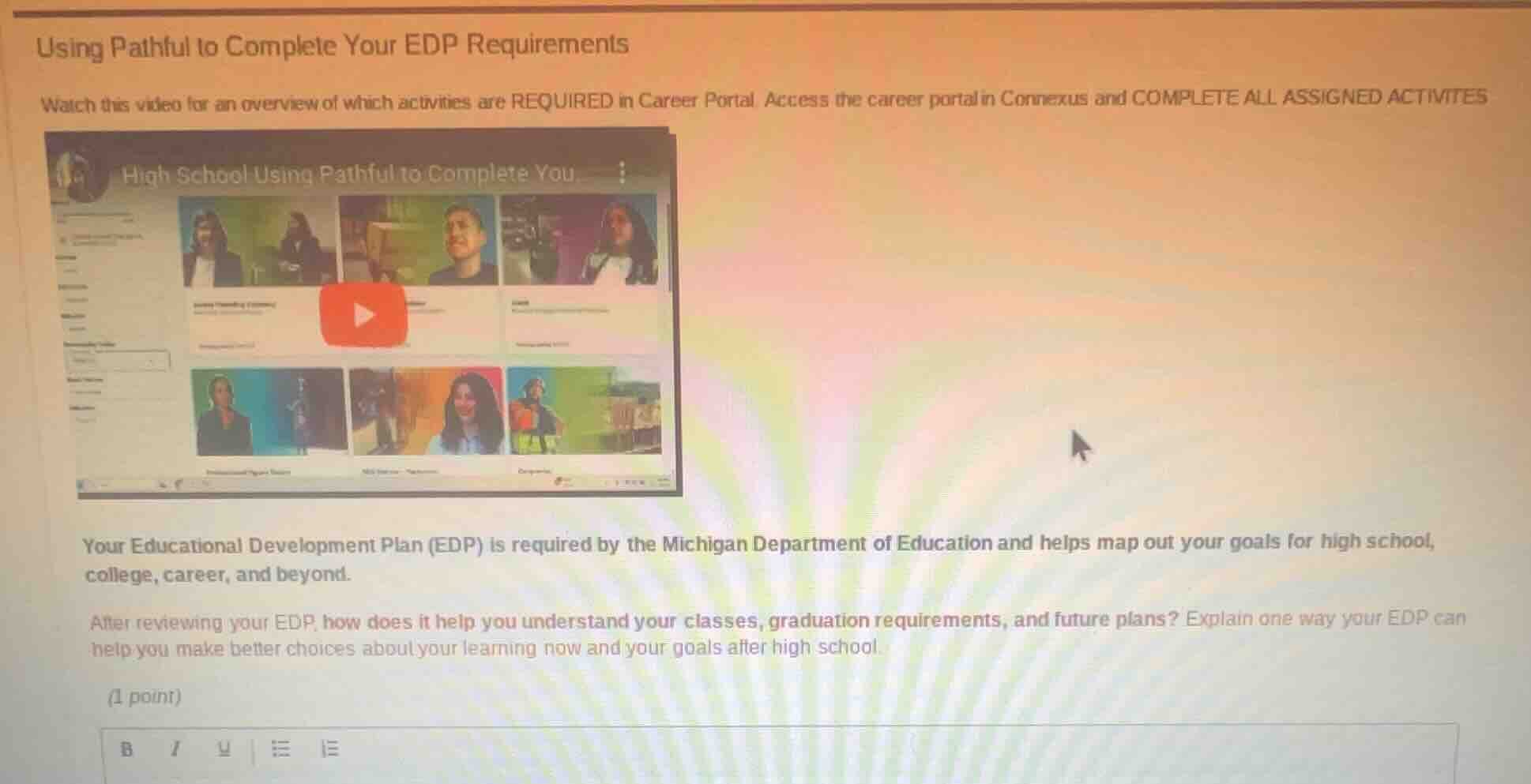 using pathful to complete your edp requirements watch this video for an…