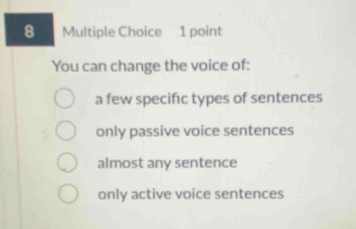 8 multiple choice 1 point you can change the voice of: a few specific t…