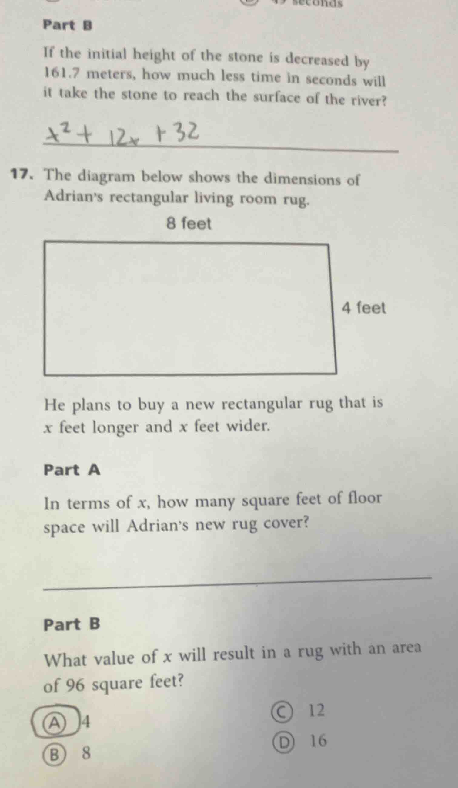 part b if the initial height of the stone is decreased by 161.7 meters,…