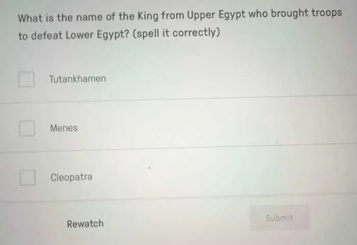 what is the name of the king from upper egypt who brought troops to def…
