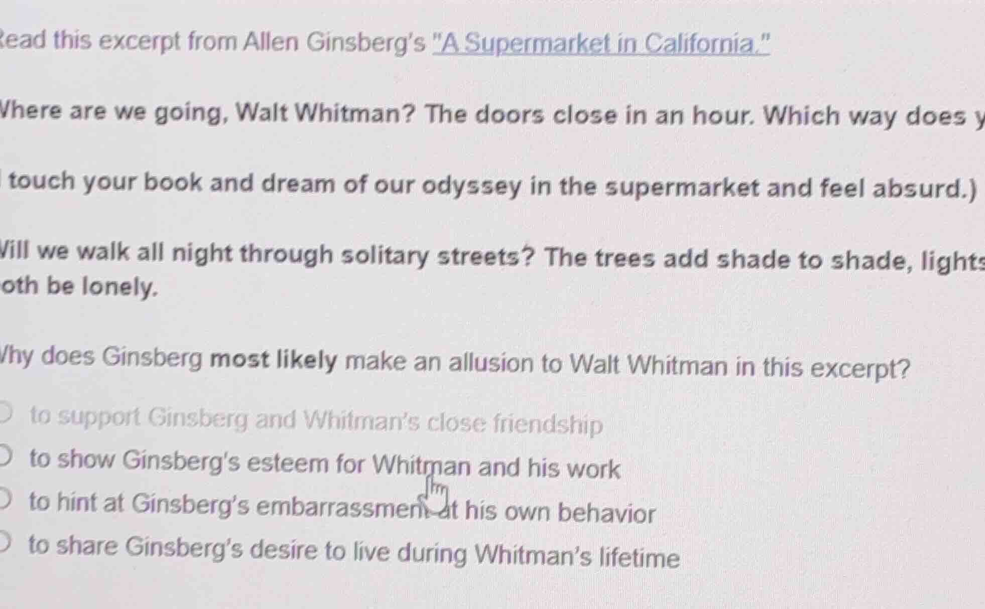read this excerpt from allen ginsberg’s \a supermarket in california.\ …