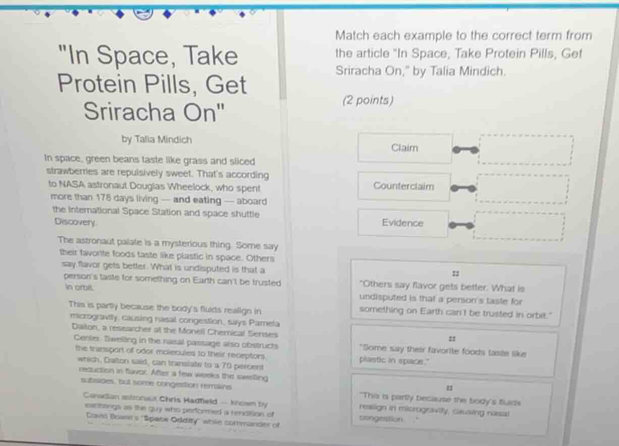 in space, take protein pills, get sriracha on by talia mindich in space…