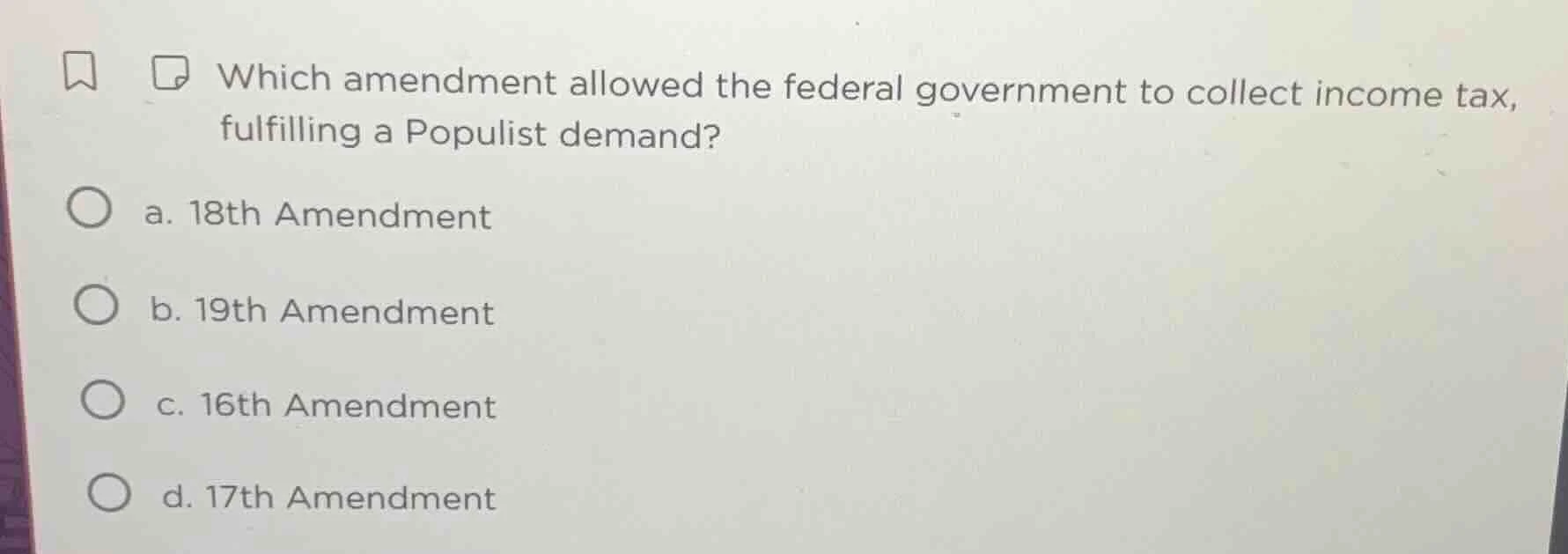 which amendment allowed the federal government to collect income tax, f…