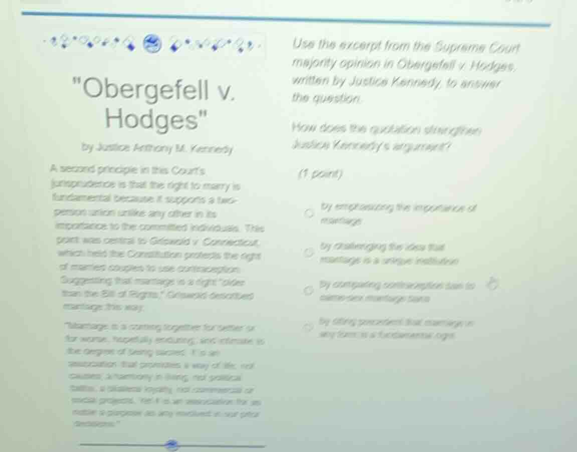 obergefell v. hodges by justice anthony m. kennedy a second principle i…