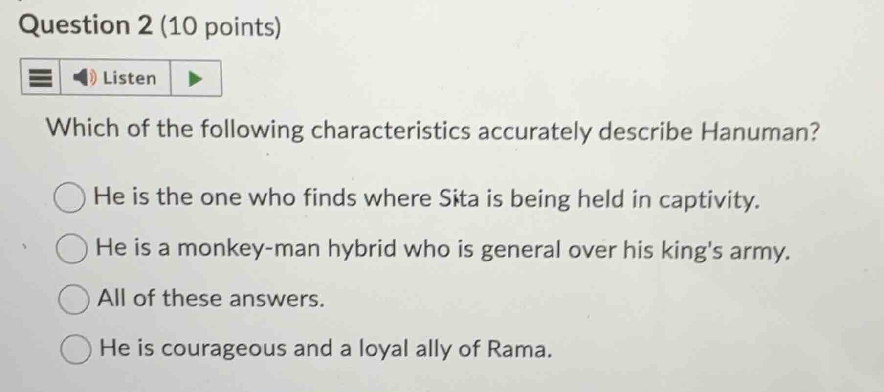 question 2 (10 points) which of the following characteristics accuratel…