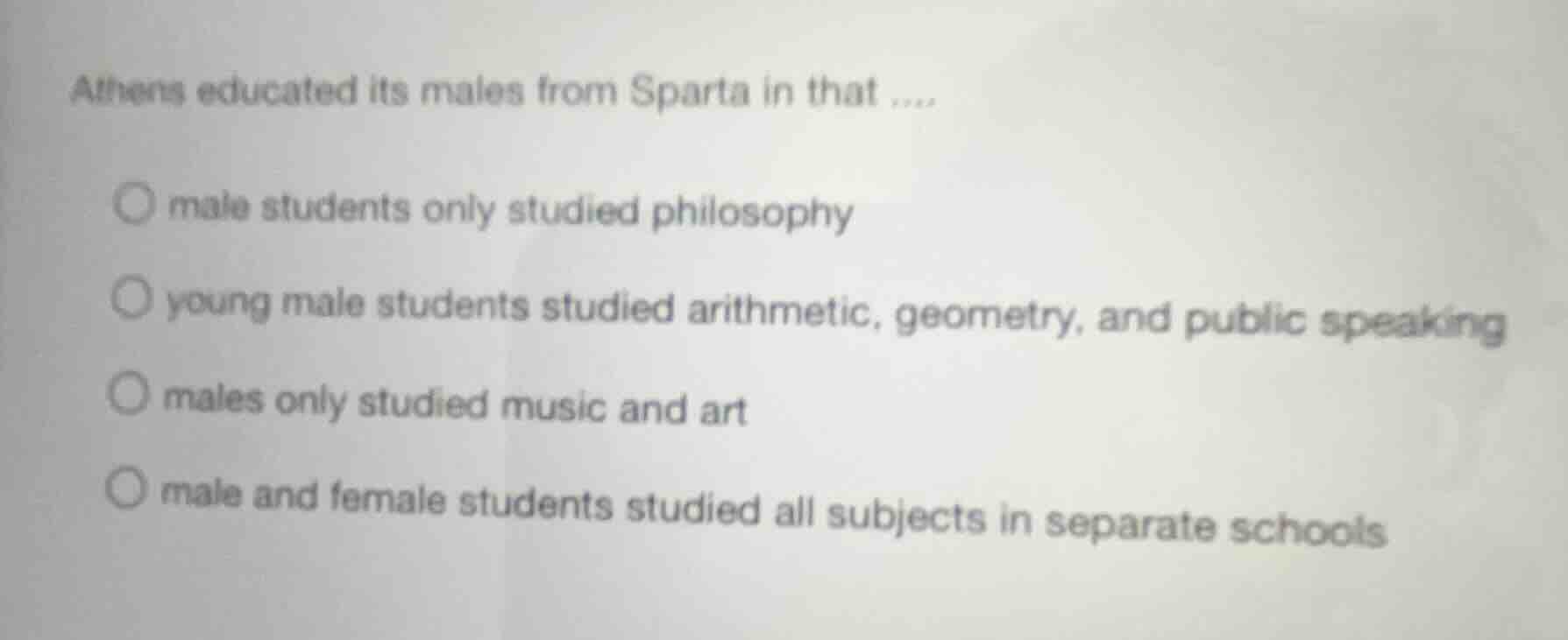 athens educated its males from sparta in that .... male students only s…