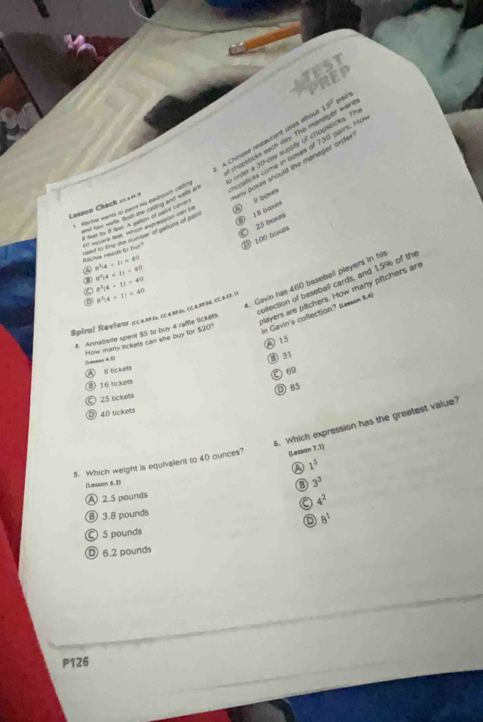 lesson check (cc.6.ns.8) 1. richie wants to paint his bedroom ceiling a…