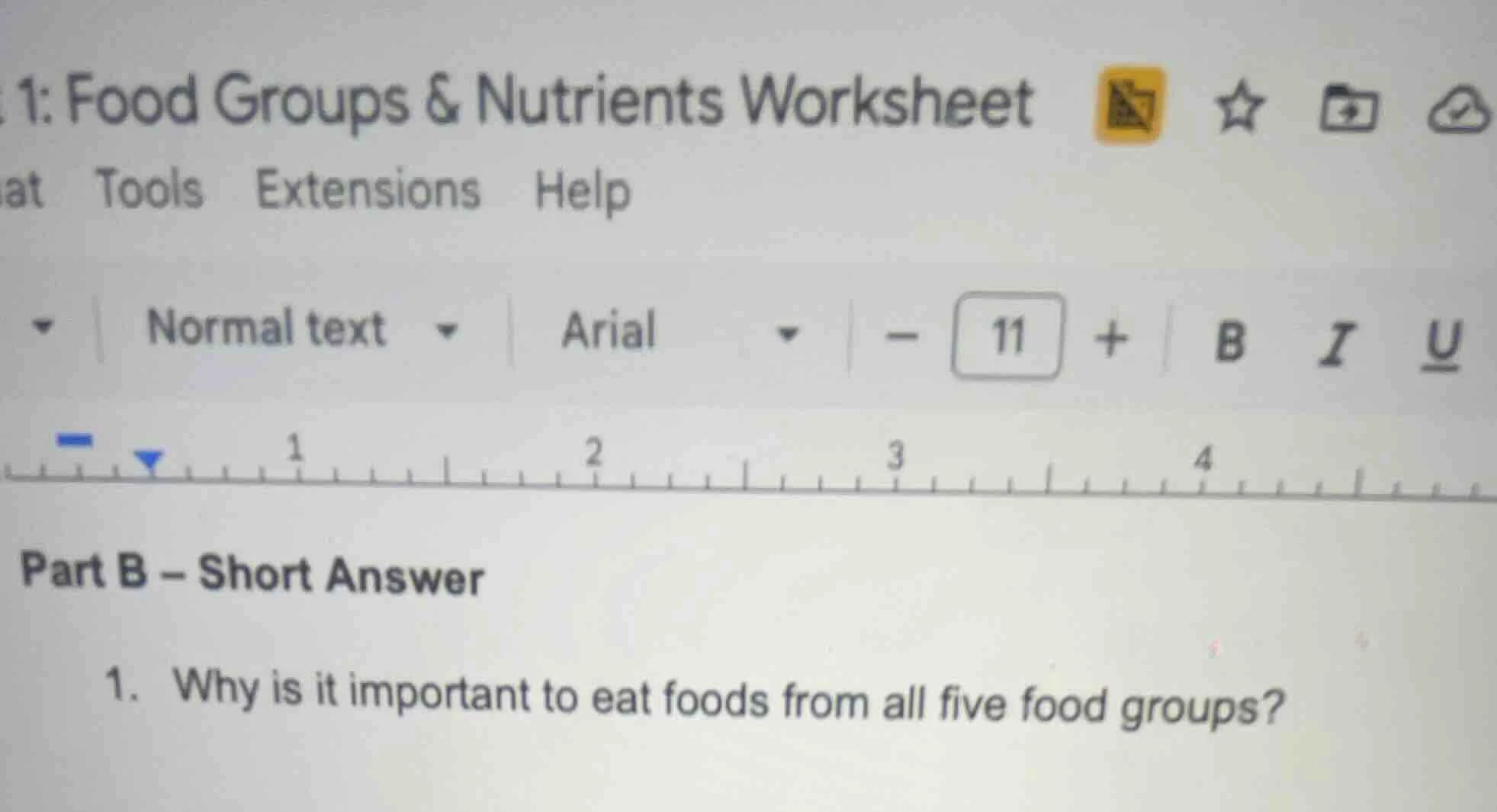 1: food groups & nutrients worksheet at tools extensions help part b – …