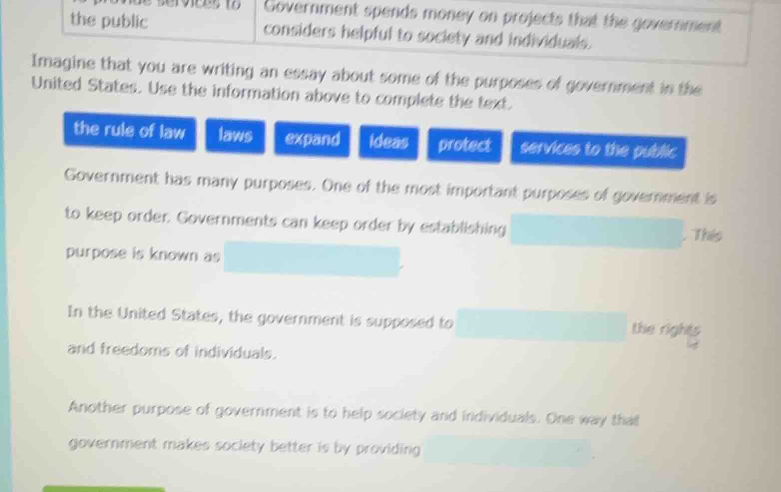 the public government spends money on projects that the government cons…