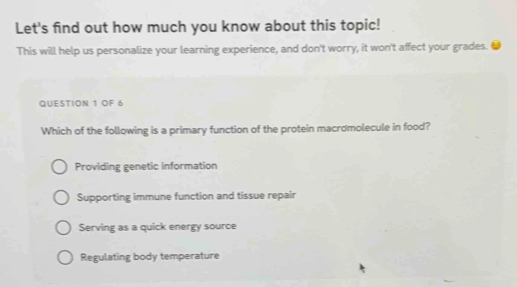 lets find out how much you know about this topic! this will help us per…