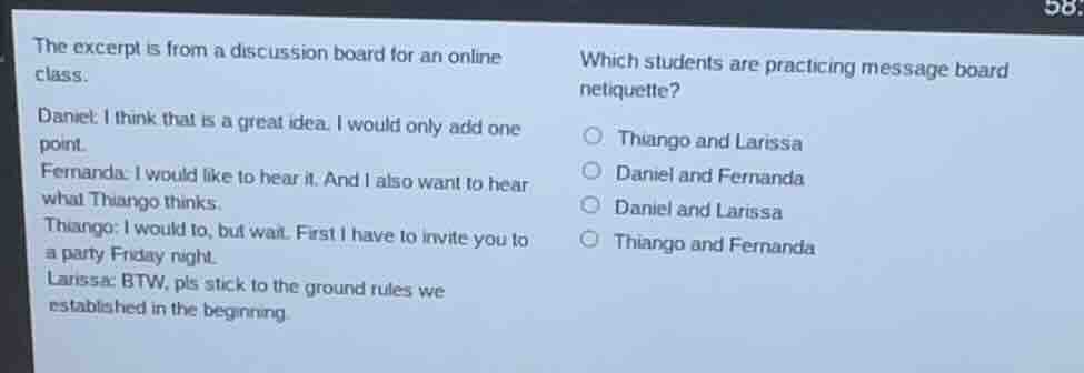 the excerpt is from a discussion board for an online class. daniel: i t…