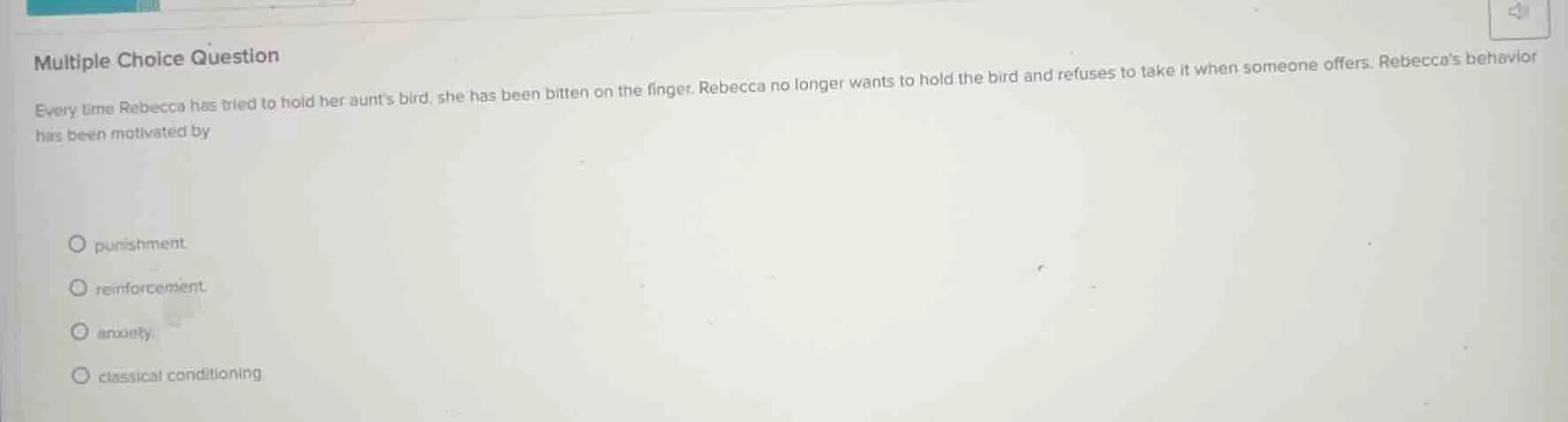 multiple choice question every time rebecca has tried to hold her aunts…