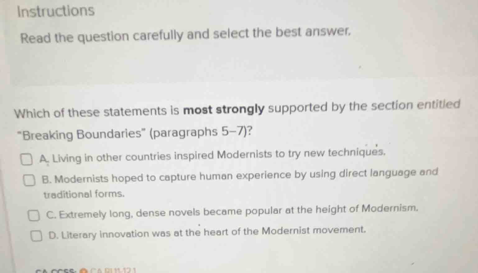 instructions read the question carefully and select the best answer. wh…