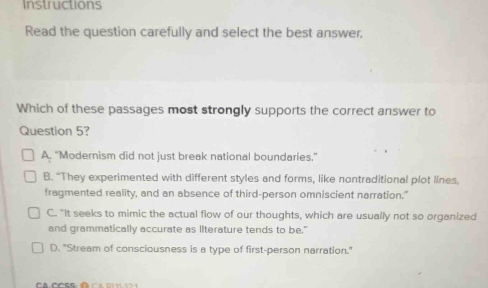 instructions read the question carefully and select the best answer. wh…