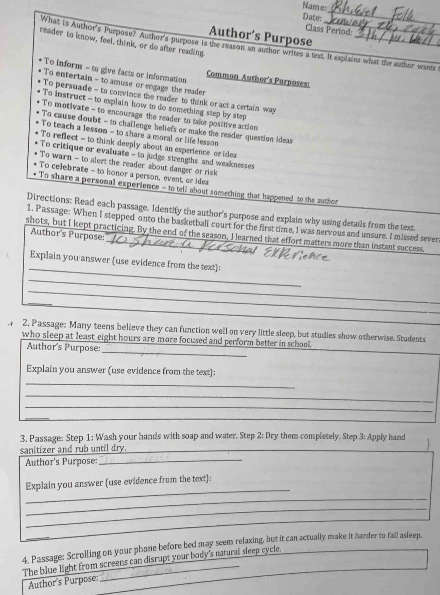 author’s purpose what is author’s purpose? author’s purpose is the reas…