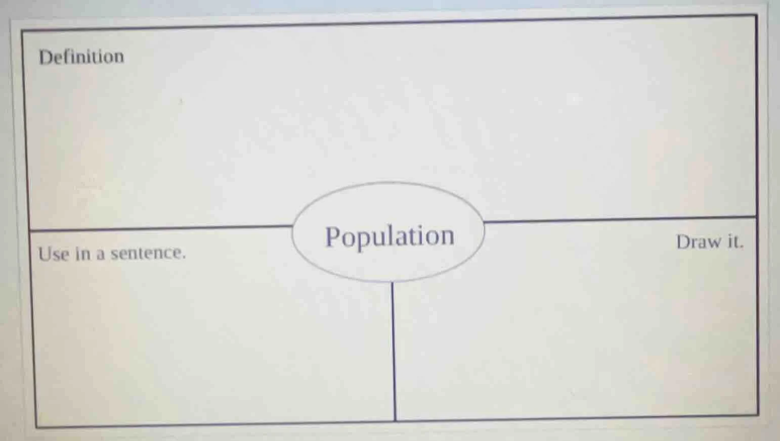 definition use in a sentence. population draw it.