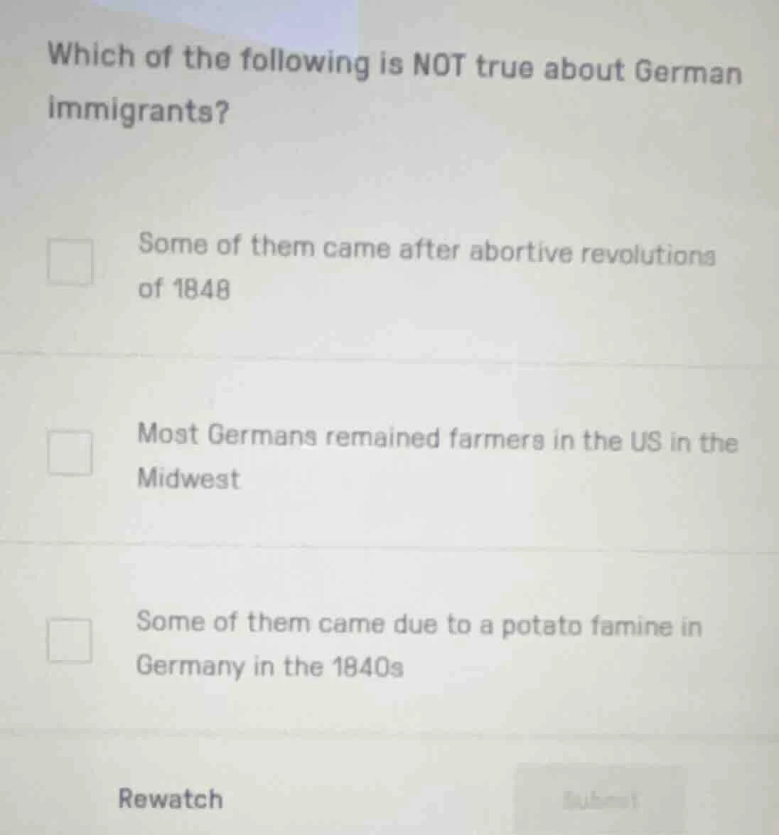 which of the following is not true about german immigrants? some of the…