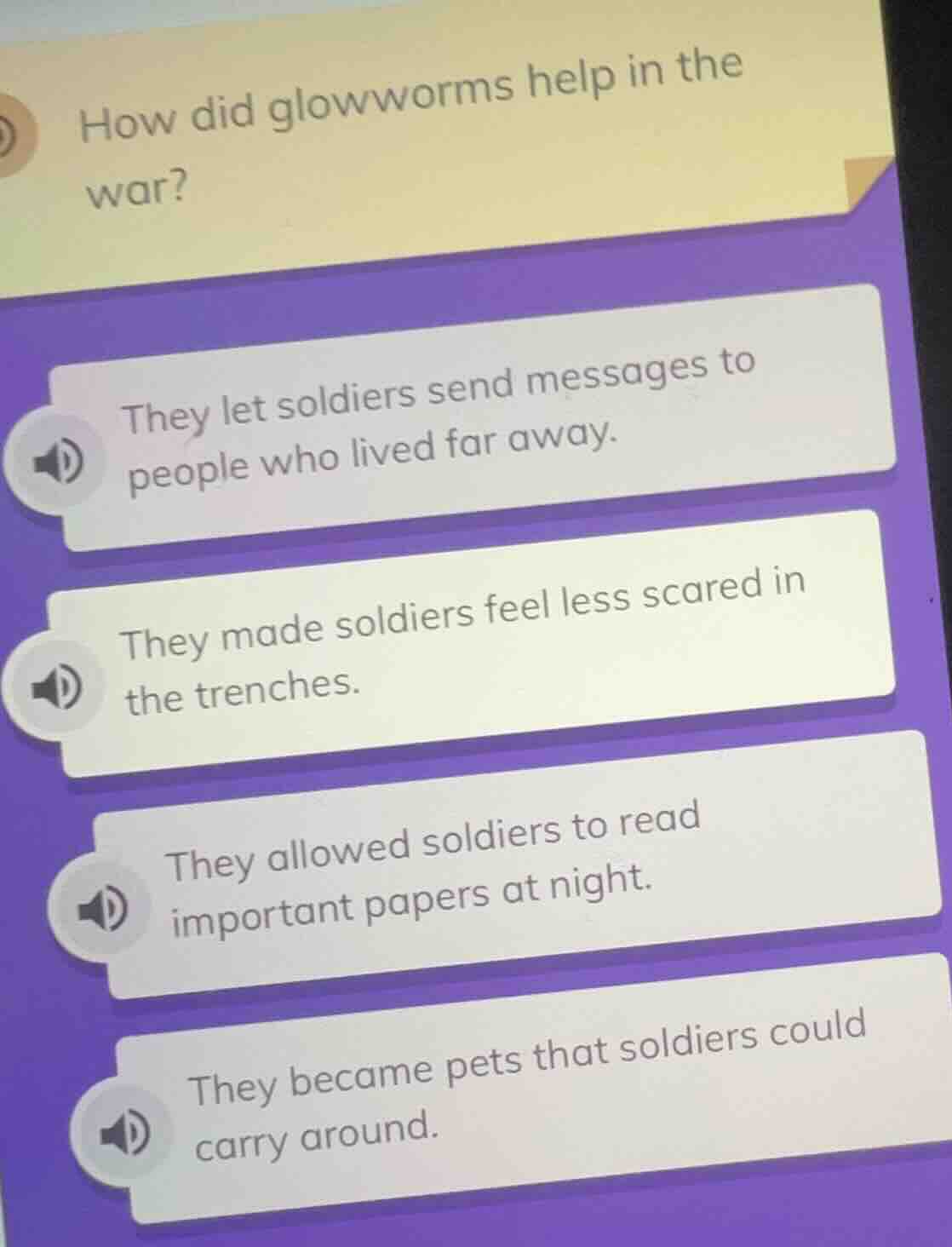 how did glowworms help in the war? they let soldiers send messages to p…