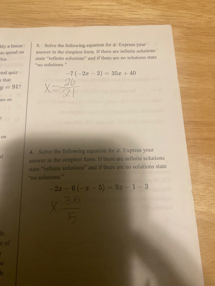 3. solve the following equation for ( x ). express your answer in the s…