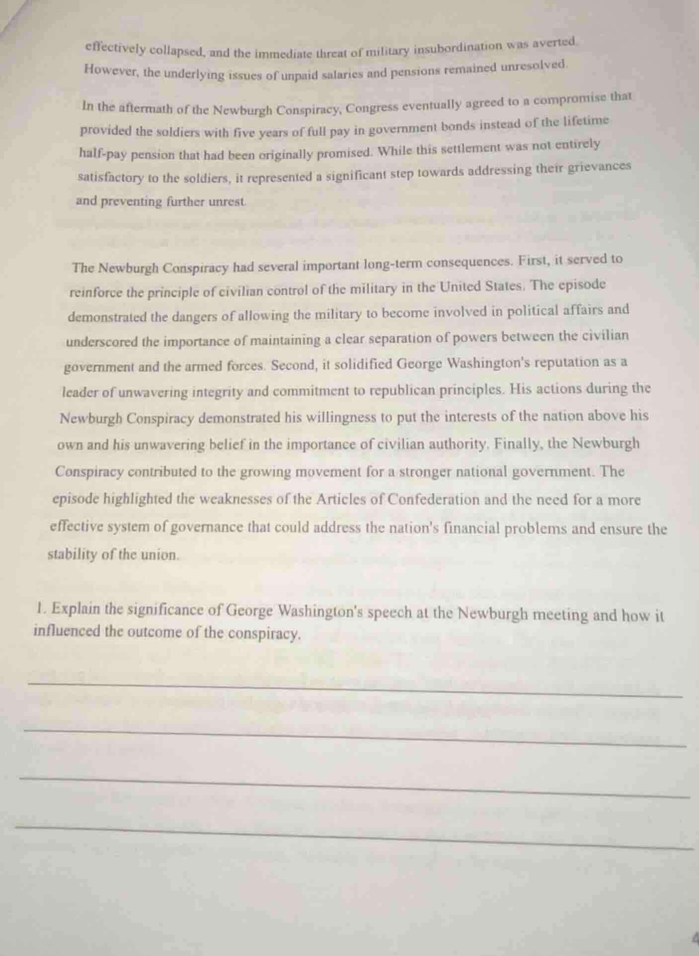 effectively collapsed, and the immediate threat of military insubordina…