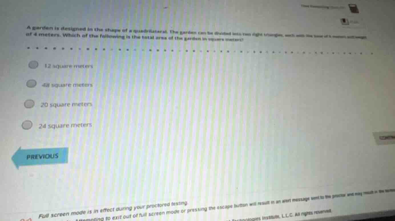 a garden is designed in the shape of a quadrilateral. the garden can be…