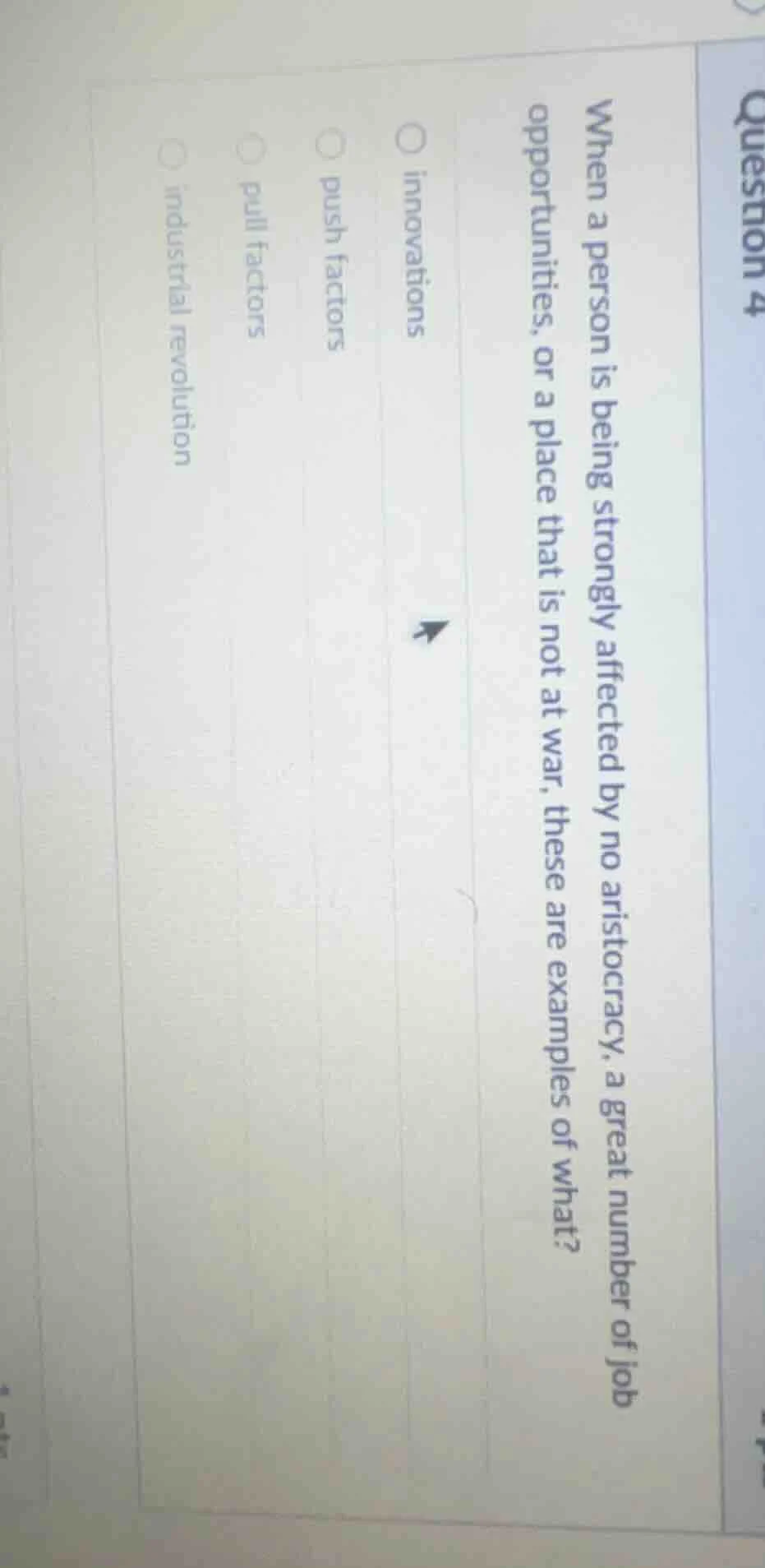 when a person is being strongly affected by no aristocracy, a great num…