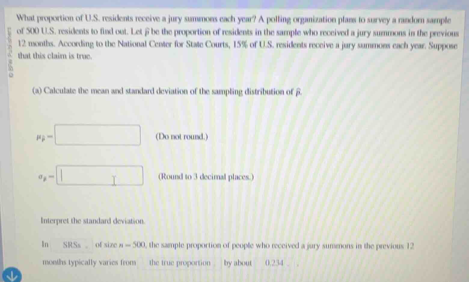 what proportion of u.s. residents receive a jury summons each year? a p…