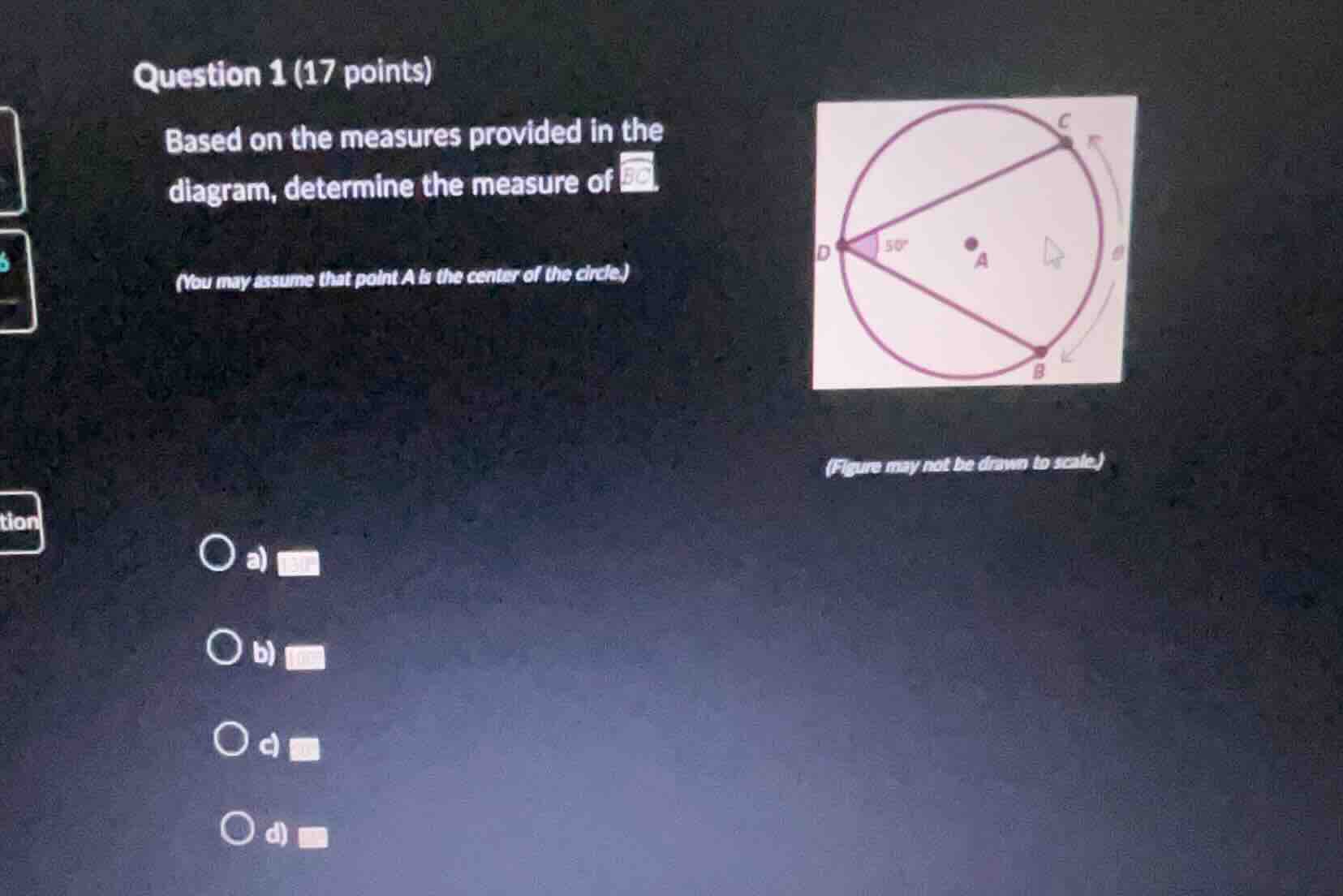 question 1 (17 points) based on the measures provided in the diagram, d…